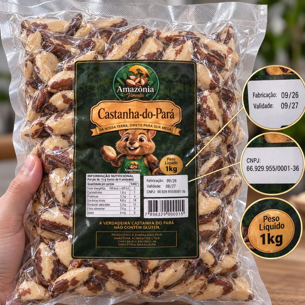 Rotulo com peso validade e cnpj
